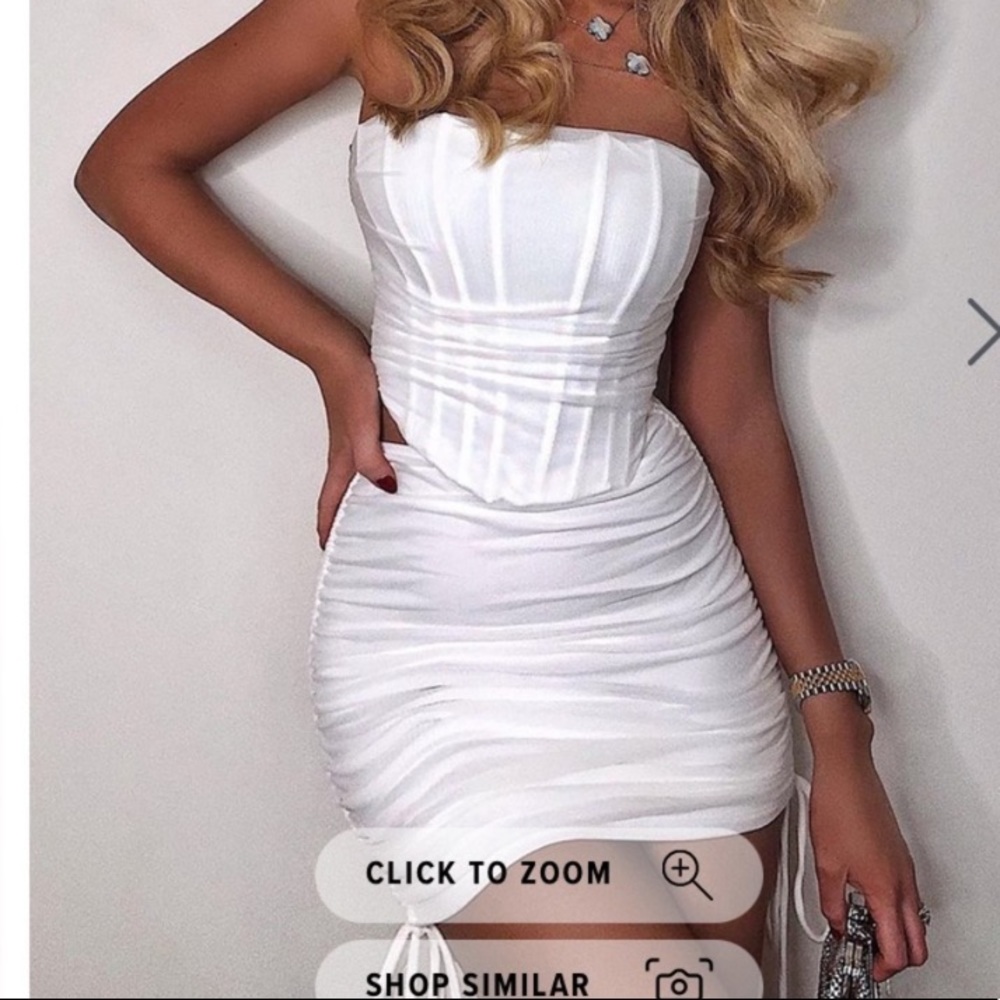 Bombshell Ruched Mini Skirt Set